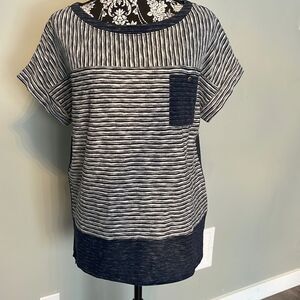 Jones New York Cotton Blue Top Small NEW